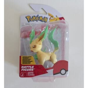 Pokemon Leafeon Battle Figure Articulated Scaled for Battle New